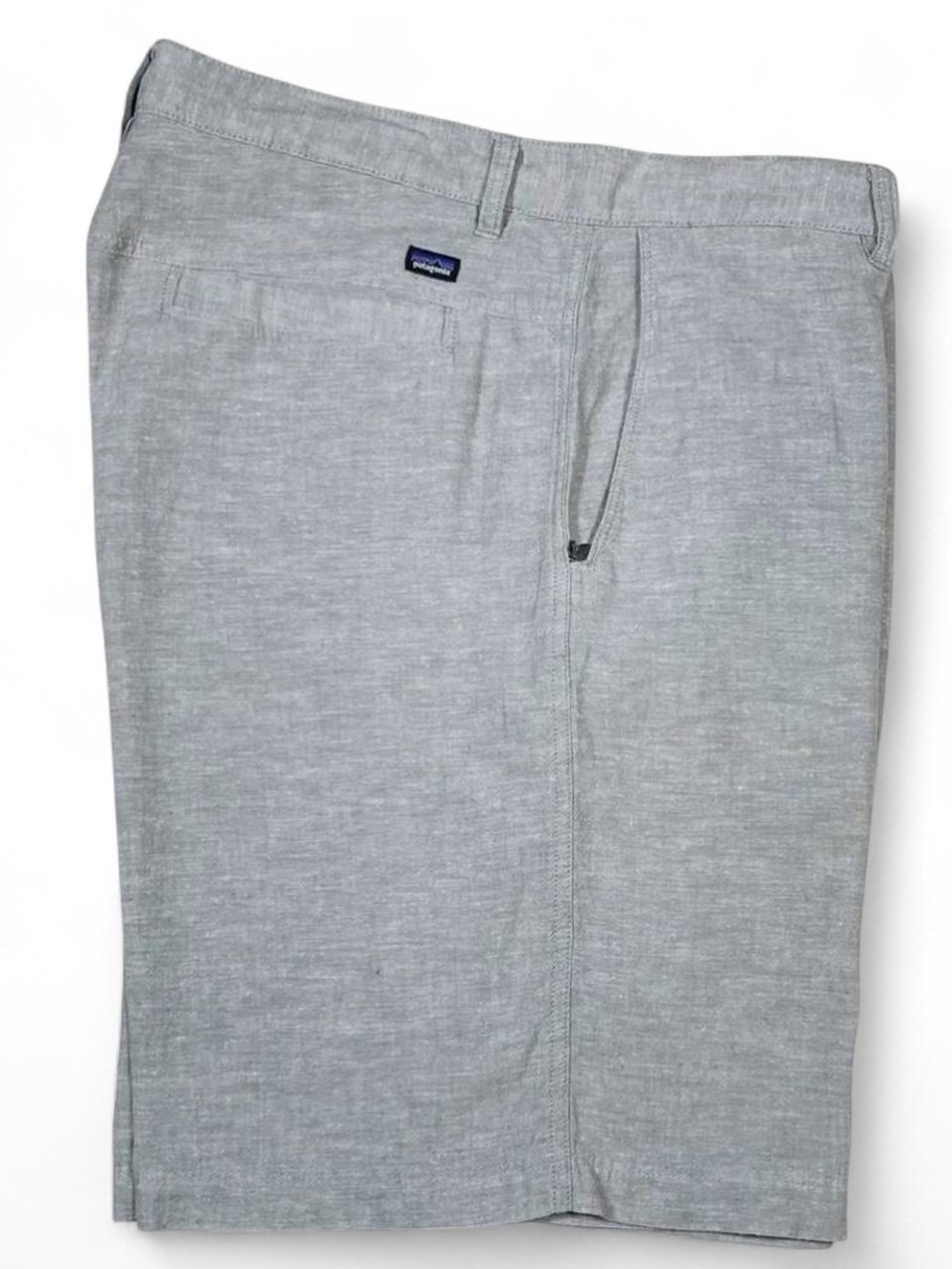 Patagonia Back Step Hemp Flat Front Shorts in Chambray Grey Men’s Size W36 L9